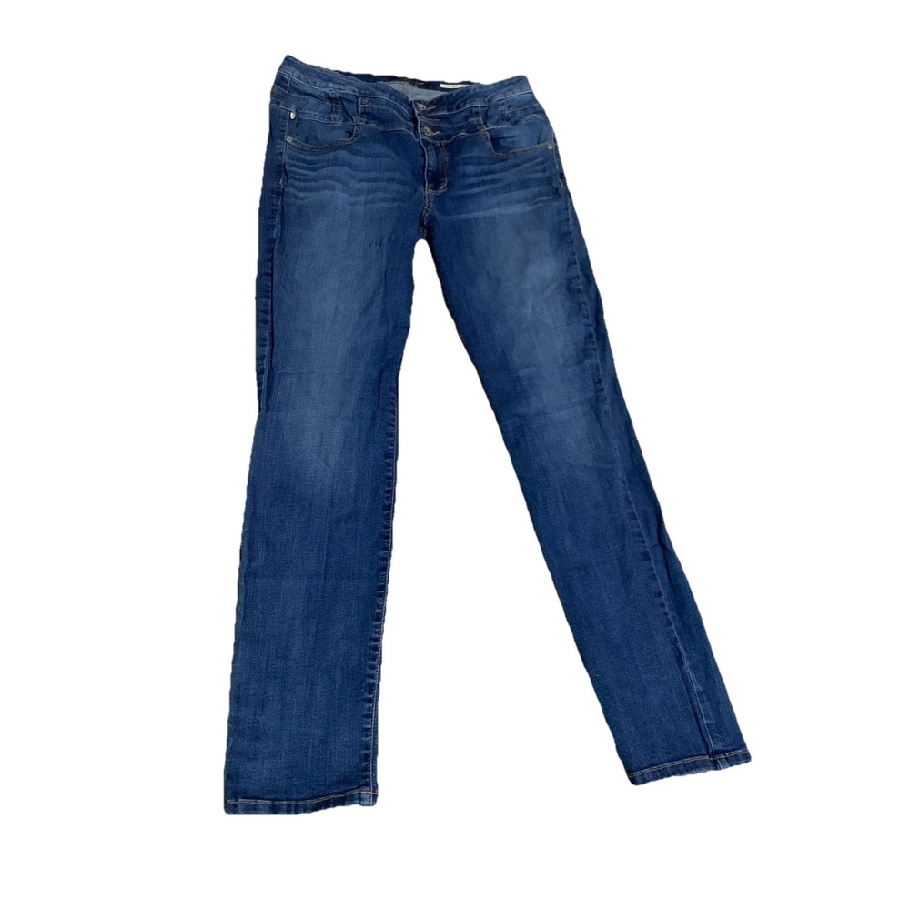 Lovesick Womens High Waist Skinny Jeans DarkWash Blue Denim Size 15 Multi Button